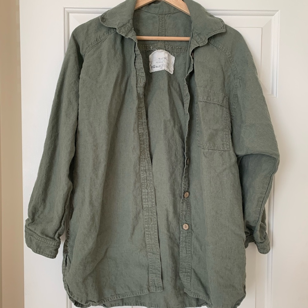 Not perfect linen Livorno button down blouse